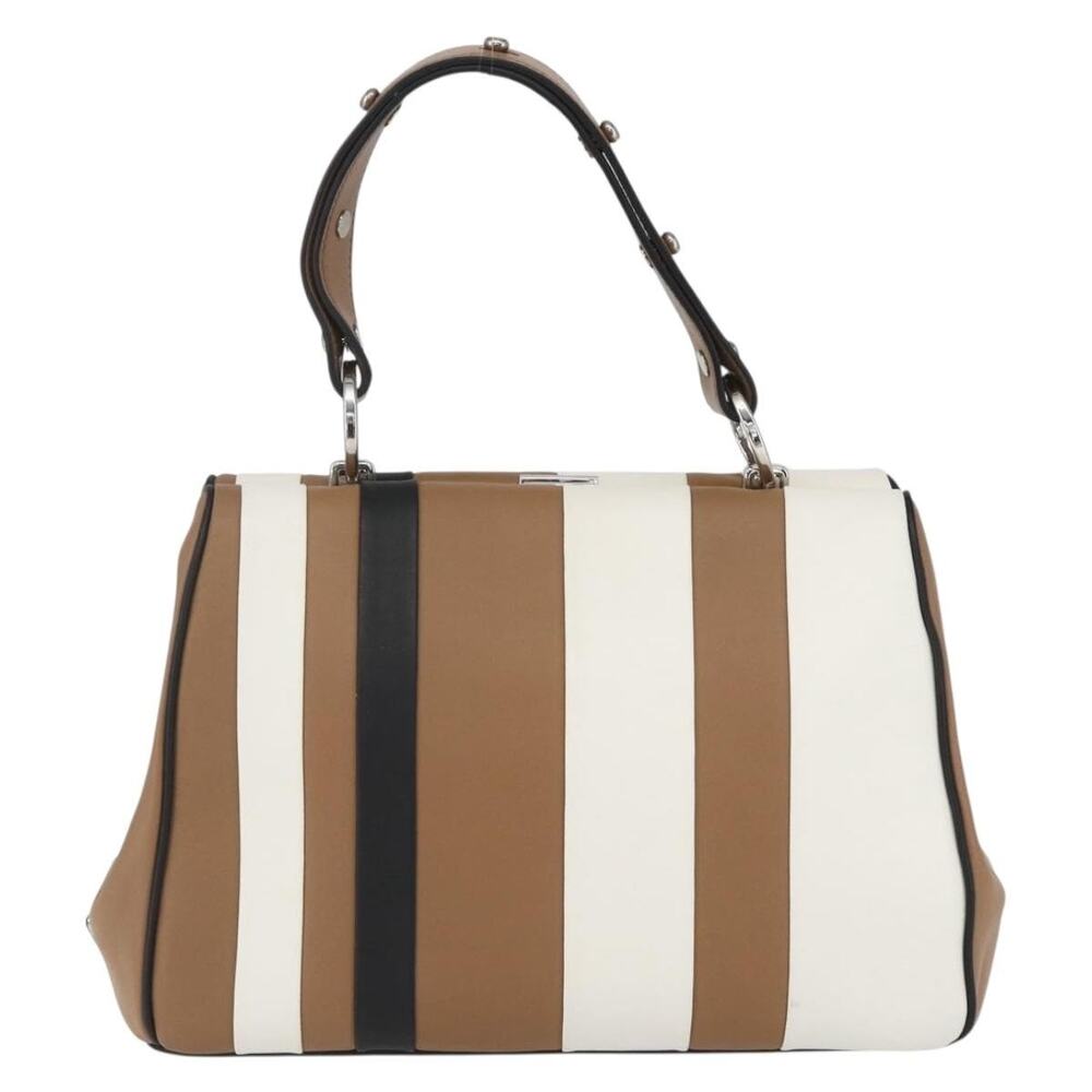 Prada Leather Baiadera Shoulder Bag Brown